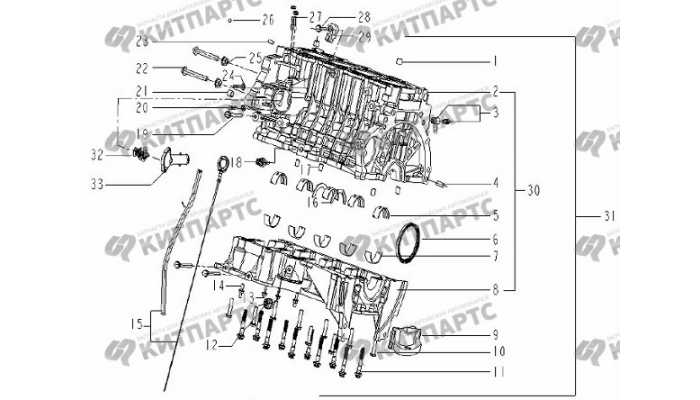 Блок цилиндров Geely