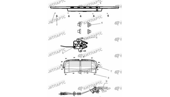 Замок крышки багажника Geely