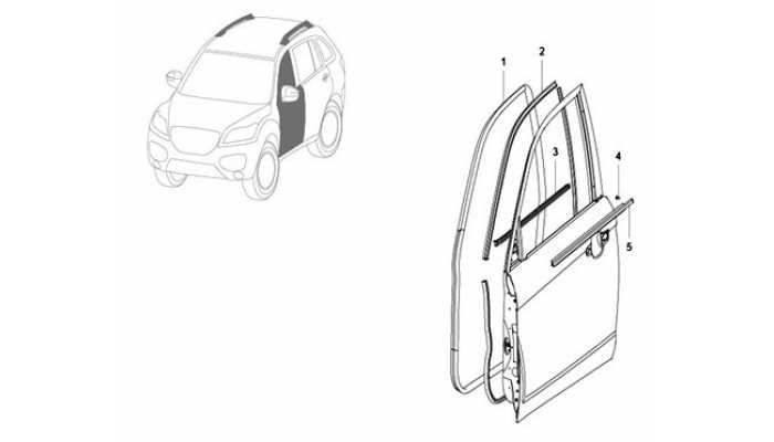 Уплотнители передней двери Lifan